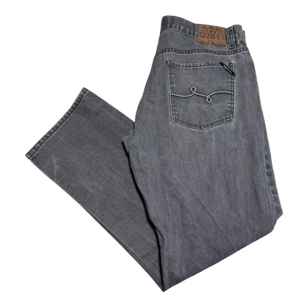 Limited Research Group LRG Gray Light Wash Cotton Jeans Men's 35x31‎